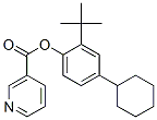 2-tert-butyl-4-cyclohexylphenyl nicotinate Struktur