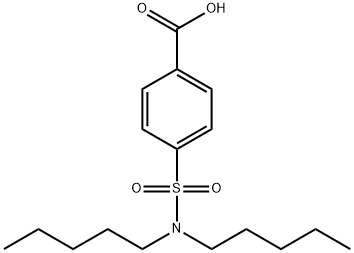 Benzoic acid, 4-((dipentylamino)sulfonyl)- Struktur