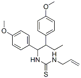 1-[1,2-bis(4-methoxyphenyl)butyl]-3-prop-2-enyl-thiourea Struktur