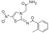 2-((2-Methylbenzoyl)imino)-5-nitro-3(2H)-thiazoleacetamide Struktur