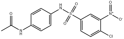 N-[4-[[(4-chloro-3-nitrophenyl)sulphonyl]amino]phenyl]acetamide Struktur