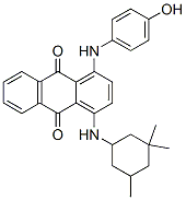 1-[(4-hydroxyphenyl)amino]-4-[(3,3,5-trimethylcyclohexyl)amino]anthraquinone Struktur