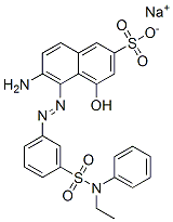 sodium 6-amino-5-[[3-[(ethylphenylamino)sulphonyl]phenyl]azo]-4-hydroxynaphthalene-2-sulphonate Struktur