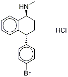 trans-(±)-4-(4-BroMophenyl)-1,2,3,4-
tetrahydro-N-Methyl-1-naphthalenaMine Hydrochloride Struktur