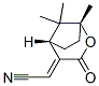 Acetonitrile, [(1R,5S)-1,8,8-trimethyl-3-oxo-2-oxabicyclo[3.2.1]oct-4-ylidene]-, (2E)- (9CI) Struktur