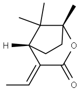 2-Oxabicyclo[3.2.1]octan-3-one,4-ethylidene-1,8,8-trimethyl-,(1R,4E,5S)-(9CI) Struktur