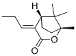 2-Oxabicyclo[3.2.1]octan-3-one,1,8,8-trimethyl-4-propylidene-,(1R,4E,5S)-(9CI) Struktur