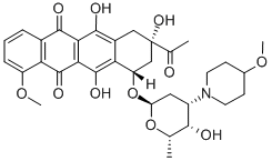 3'-(4-methoxy-1-piperidinyl)-3'-deaminodaunorubicin Struktur