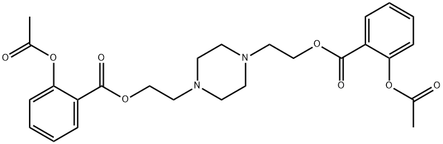 1,4-Bis(2-(acetylsalicyloyloxy)ethyl)piperazine Struktur