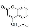 2H-1-Benzopyran-2-one, 4-hydroxy-8-methyl-5-(1-methylethyl)- (9CI) Struktur