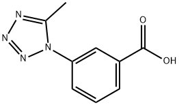 Benzoic acid, 3-(5-methyl-1H-tetrazol-1-yl)- (9CI) Struktur