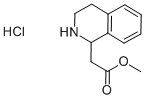 1-Isoquinolineacetic  acid,1,2,3,4-tetrahydro-,methyl  ester,hydrochloride  (1:1) Struktur