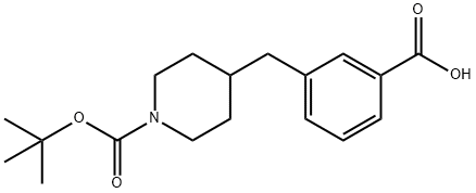 3-BOC-4-[(PIPERIDINYL)METHYL]BENZOIC ACID Struktur