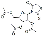 4-Thiazolidinone, 2-thioxo-3-(2,3,5-tri-O-acetyl-beta-D-ribofuranosyl) - Struktur