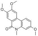 6(5H)-PHENANTHRIDINONE, 3,8,9-TRIMETHOXY-5-METHYL- Struktur