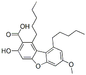 3-Hydroxy-7-methoxy-1,9-dipentyldibenzofuran-2-carboxylic acid Struktur