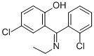 2-(Ethylimino-(2-chlorophenyl)methyl)-4-chlorophenol Struktur