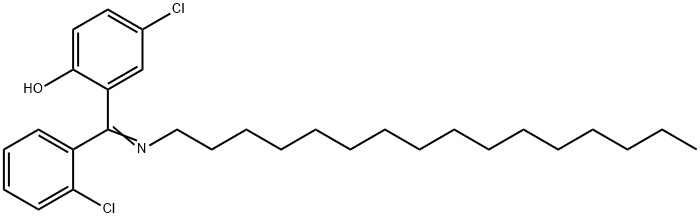 4-Chloro-2-((2-chlorophenyl)(hexadecylimino)methyl)phenol Struktur