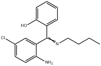 Phenol, 2-((2-amino-5-chlorophenyl)(butylimino)methyl)- Struktur