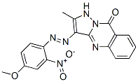 3-[(4-methoxy-2-nitrophenyl)azo]-2-methylpyrazolo[5,1-b]quinazolin-9(1H)-one Struktur