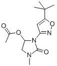 4-(Acetyloxy)-3-(5-(1,1-dimethylethyl)-3-isoxazolyl)-1-methyl-2-imidaz olidinone Struktur