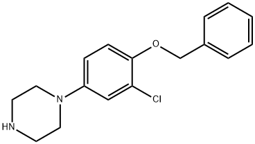 1-(4-Benzyloxy-3-chlorophenyl)piperazine Struktur