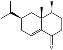 1(2H)-Naphthalenone,3,4,4a,5,6,7-hexahydro-4,4a-dimethyl-6-(1-methylethenyl)-,(4R,4aR,6R)-(9CI) Struktur