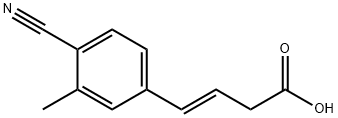 3-Butenoicacid,4-(4-cyano-3-methylphenyl)-,(3E)-(9CI) Struktur