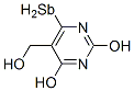 antimonyl-2,4-dihydroxy-5-hydroxymethylpyrimidine Struktur