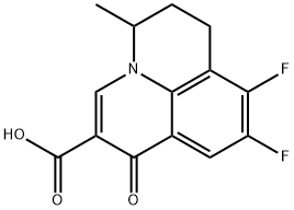 8,9-Difluoro-5-methyl-6,7-dihydro-1-oxo-1H,5H-benzo[ij]quinolizine-2-carboxylic acid Struktur