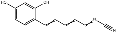 Cyanamide, [5-(2,4-dihydroxyphenyl)-2,4-pentadienylidene]- (8CI) Struktur