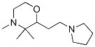 Morpholine, 3,3,4-trimethyl-2-[2-(1-pyrrolidinyl)ethyl]- (8CI) Struktur