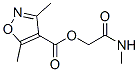 4-Isoxazolecarboxylicacid,3,5-dimethyl-,2-(methylamino)-2-oxoethylester(9CI) Struktur