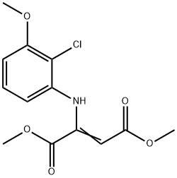 2-Butenedioic acid, 2-[(2-chloro-3-methoxyphenyl)amino]-, 1,4-dimethyl ester Struktur