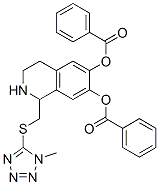 6,7-Isoquinolinediol,  1,2,3,4-tetrahydro-1-[[(1-methyl-1H-tetrazol-5-yl)thio]methyl]-,  dibenzoate  (ester)  (9CI) Struktur