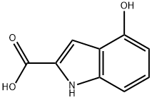 4-Hydroxy-1H-indole-2-carboxylic acid Struktur