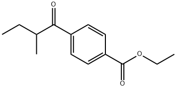 Benzoic acid, 4-(2-methyl-1-oxobutyl)-, ethyl ester (9CI) Struktur