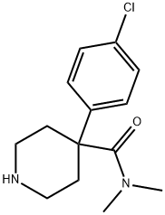 4-(4-chlorophenyl)-N,N-dimethylpiperidine-4-carboxamide Struktur