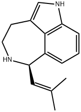 1H-Azepino(5,4,3-cd)indole, 3,4,5,6-tetrahydro-6-(2-methyl-1-propenyl) -, (-)- Struktur