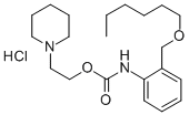 2-Piperidinoethyl o-((hexyloxy)methyl)carbanilate hydrochloride Struktur