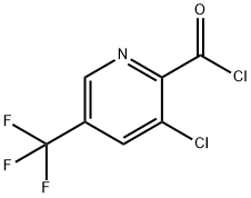 3-Chloro-2-(chlorocarbonyl)-5-(trifluoromethyl)pyridine, 3-Chloro-5-(trifluoromethyl)picolinoyl chloride Struktur