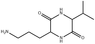 2,5-Piperazinedione, 3-(3-aminopropyl)-6-isopropyl- (8CI) Struktur