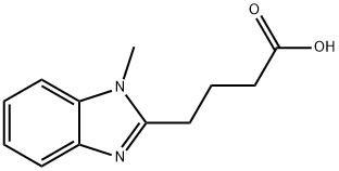 2-Benzimidazolebutyricacid,1-methyl-(8CI) Struktur