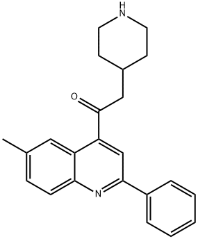 1-(6-Methyl-2-phenyl-4-quinolinyl)-2-(4-piperidinyl)ethanone Struktur