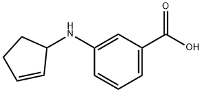 Benzoic acid, 3-(2-cyclopenten-1-ylamino)- (9CI) Struktur