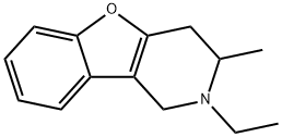 Benzofuro[3,2-c]pyridine, 2-ethyl-1,2,3,4-tetrahydro-3-methyl- (8CI) Struktur