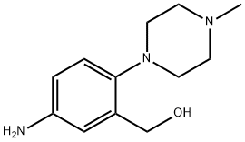 Benzenemethanol, 5-amino-2-(4-methyl-1-piperazinyl)- (9CI) Struktur