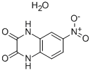 2,3-QUINOXALINEDIONE, 1,4-DIHYDRO-6-NITRO-, MONOHYDRATE Struktur