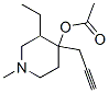 4-Piperidinol,3-ethyl-1-methyl-4-(2-propynyl)-,acetate(ester)(8CI) Struktur