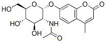 4-METHYLUMBELLIFERYL-2-ACETAMIDO-2-DEOXY-ALPHA-D-GLUCOPYRANOSIDE Struktur